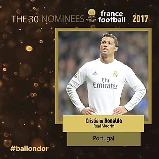 Криштиану Роналду - первый игрок в истории, который номинировался на Золотой мяч в рекордный 14! раз