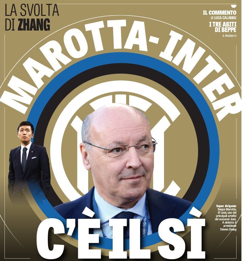 Маротта-«Интер», есть согласие. Заголовки Gazzetta, TuttoSport и Corriere за 14 ноября