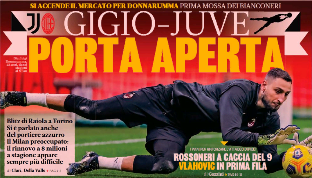 Джиджо-«Юве», ворота открыты. Заголовки Gazzetta, TuttoSport и Corriere за 15 апреля
