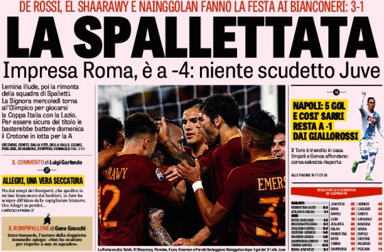 «Спаллетщина». Заголовки Gazzetta, TuttoSport и Corriere за 15 мая