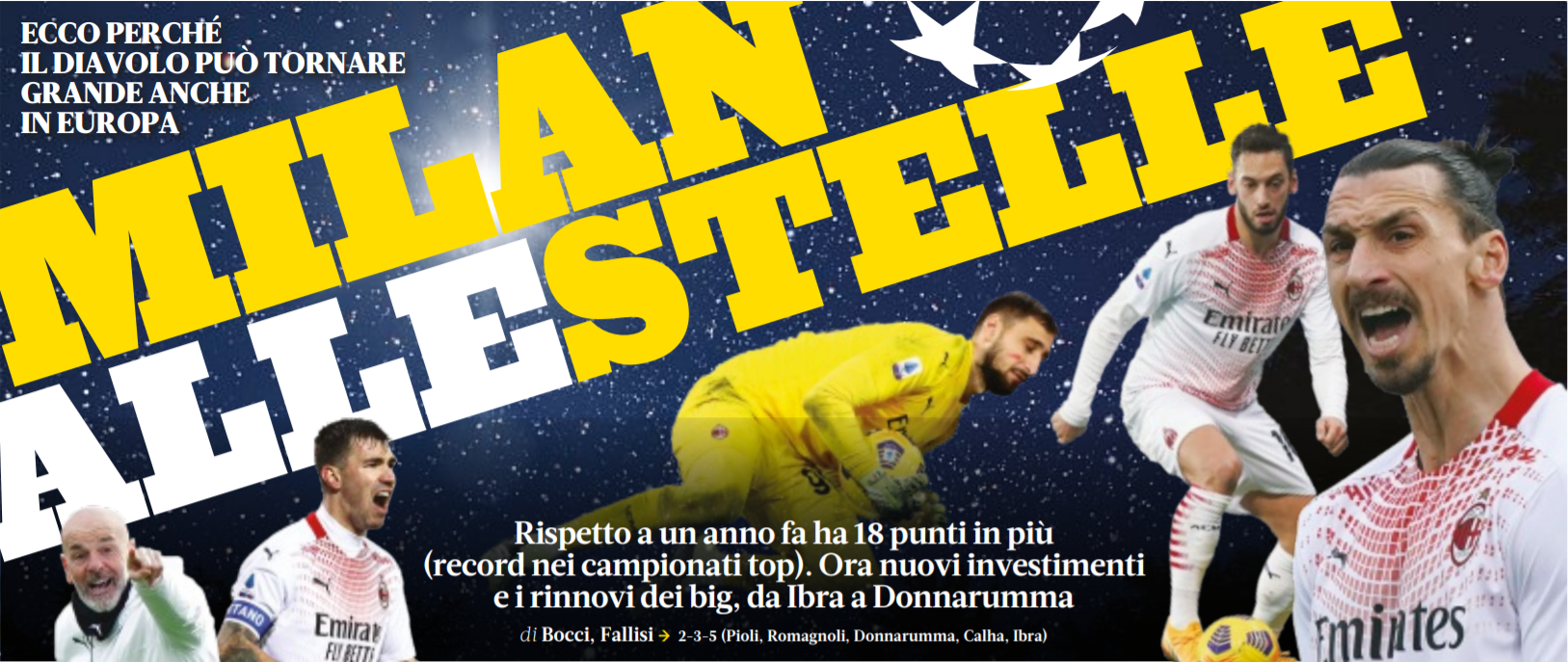 «Милан» к звёздам. Заголовки Gazzetta, TuttoSport и Corriere за 1 февраля
