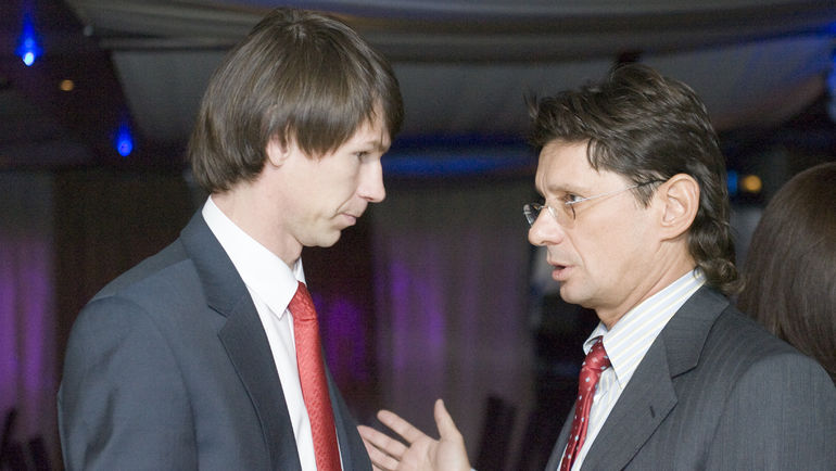 Декабрь 2007 года. Егор ТИТОВ и Леонид ФЕДУН. Фото Александр ВИЛЬФ