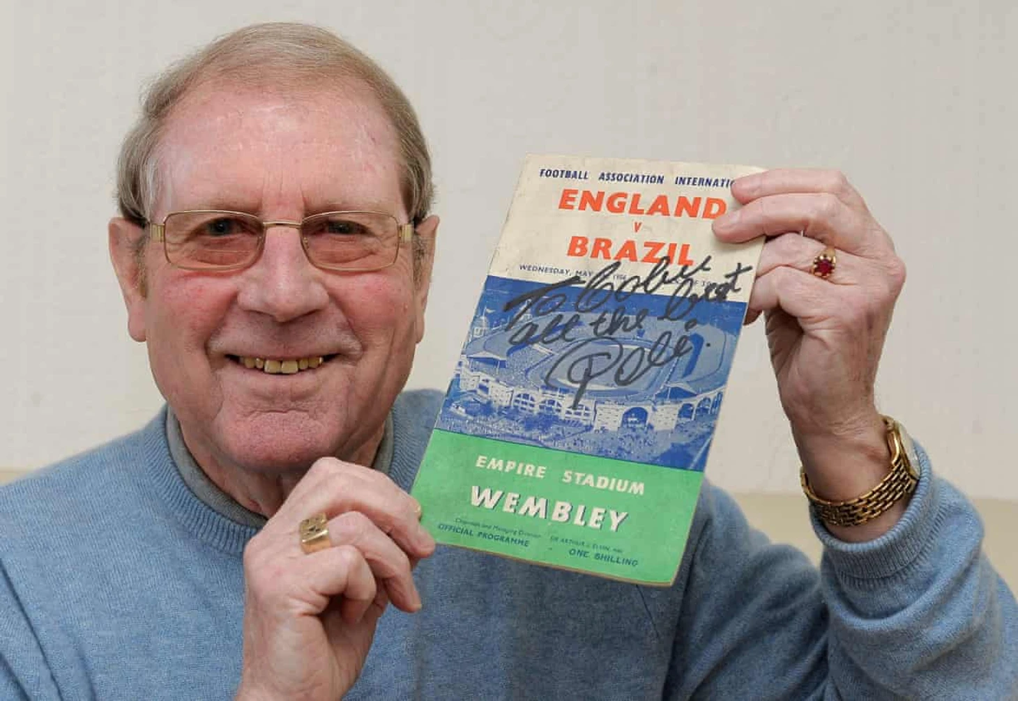 Colin Grainger with the programme