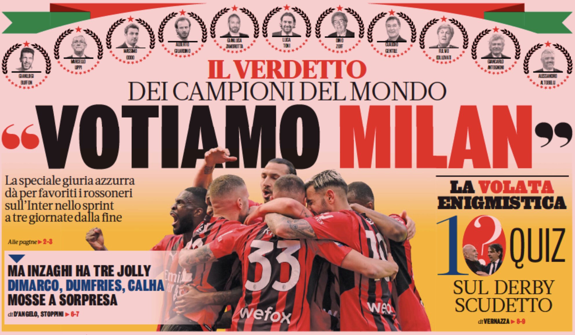 «Выбираем «Милан». Заголовки Gazzetta, TuttoSport и Corriere за 5 мая