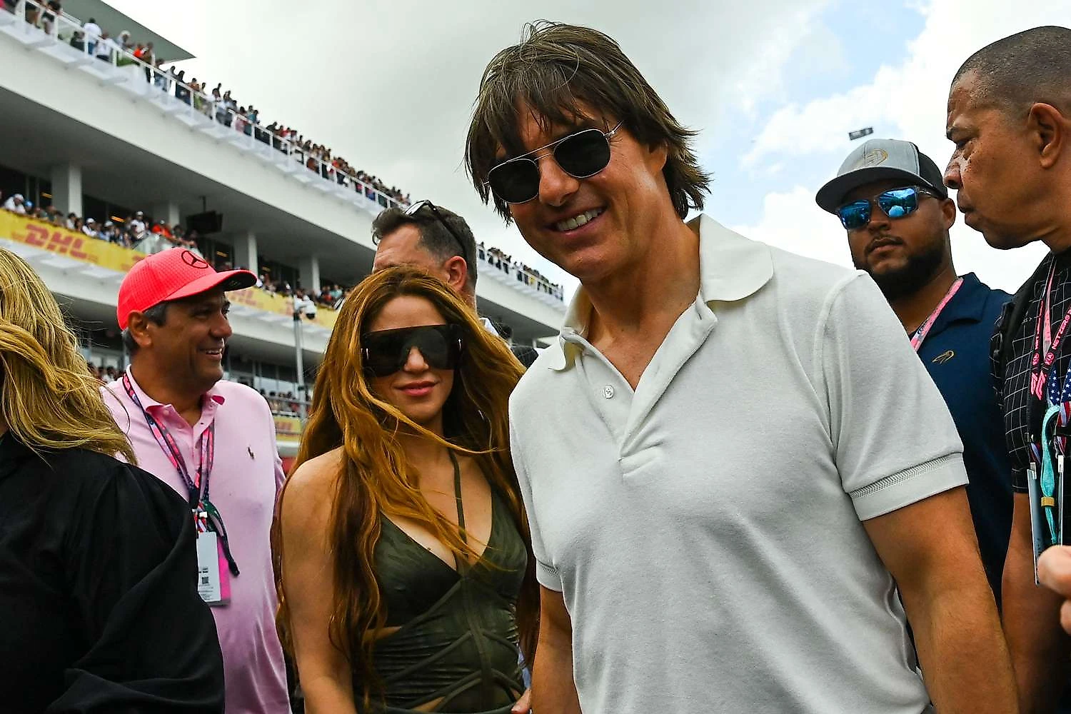 Shakira and Tom Cruise Pose for Photos at F1 Miami Grand Prix 2023
