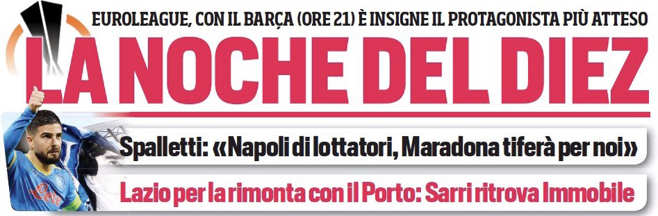 Ночь десяток. Заголовки Gazzetta, TuttoSport и Corriere за 24 февраля