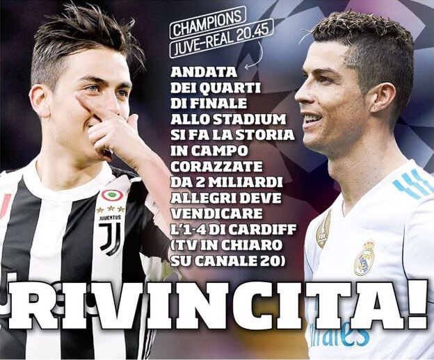 Месть! Заголовки Gazzetta, TuttoSport и Corriere за 3 апреля