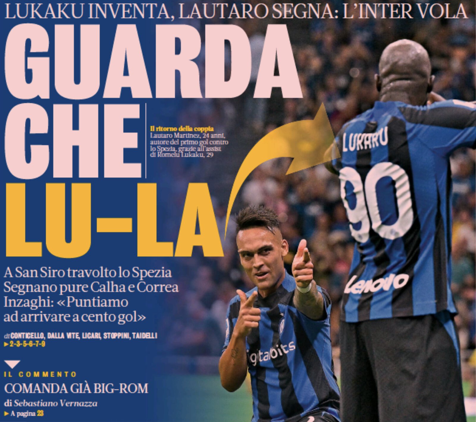 Смотрите, каковы Лу-Ла. Заголовки Gazzetta, TuttoSport и Corriere за 21 августа