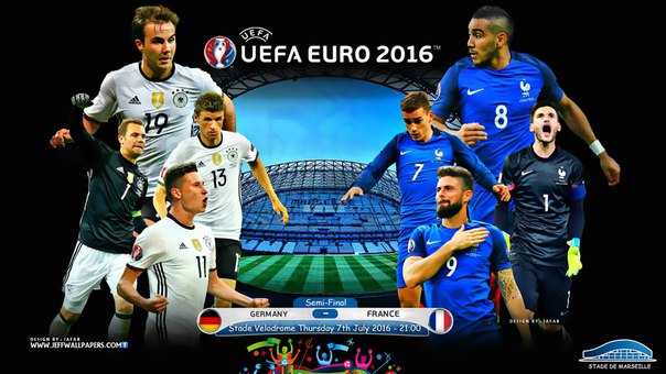 Сборная Германии по футболу, Евро-2016, Сборная Португалии по футболу, Сборная Франции по футболу