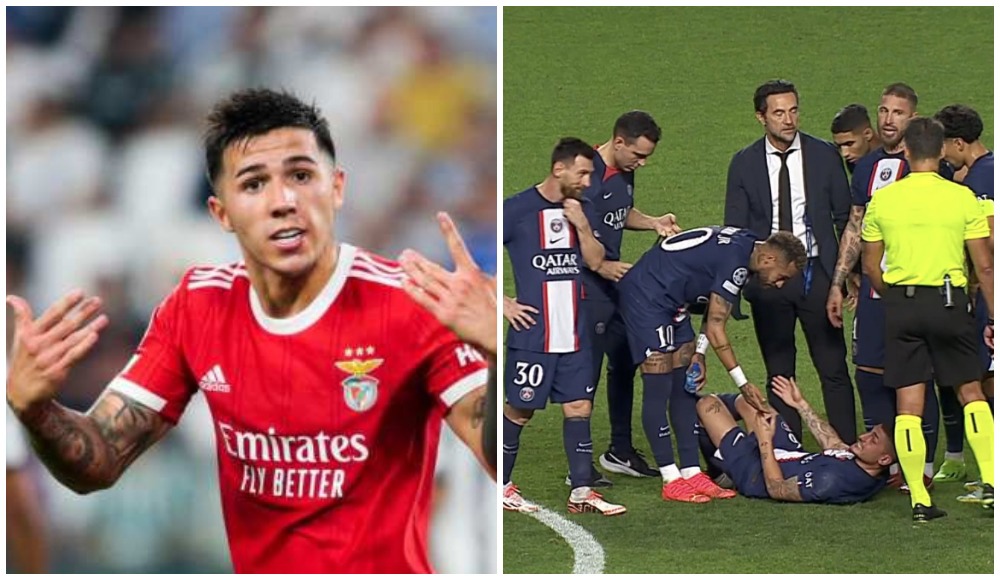 Энцо Фернандес чуть не раздавил ногу Марко Верратти, но получил только желтую. Фанаты в бешенстве