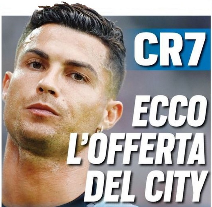CR7, вот предложение «Сити». Заголовки Gazzetta, TuttoSport и Corriere за 26 августа