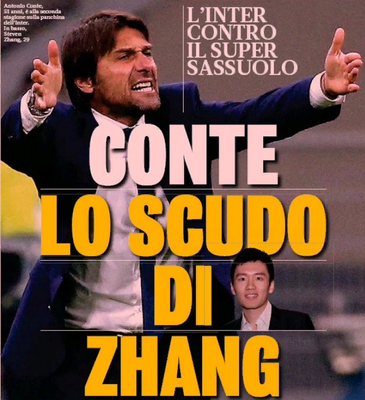 Конте, щит от Чжэна. Заголовки Gazzetta, TuttoSport и Corriere за 28 ноября