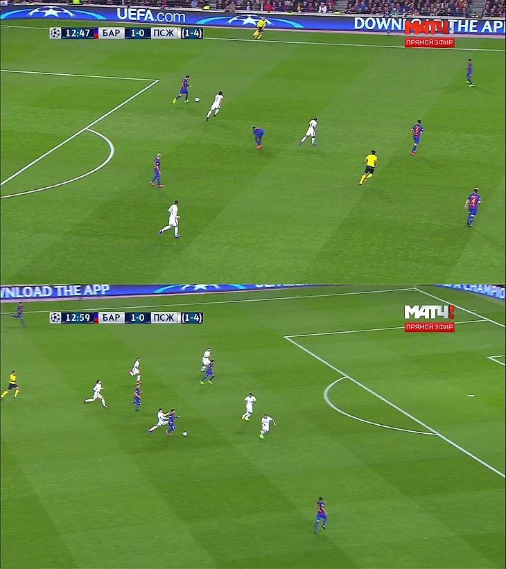 Барселона проводит атаку сходу