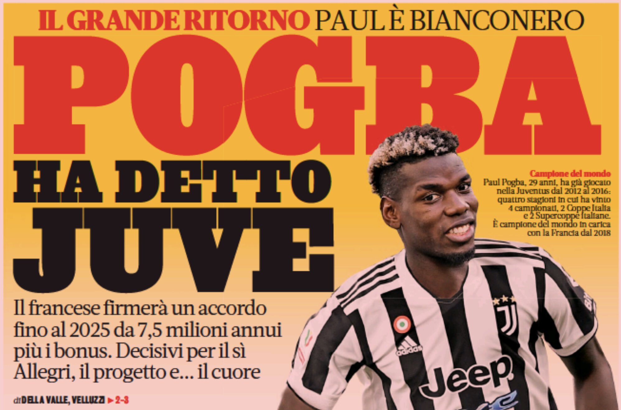 Погба сказал «Юве». Заголовки Gazzetta, TuttoSport и Corriere за 21 мая