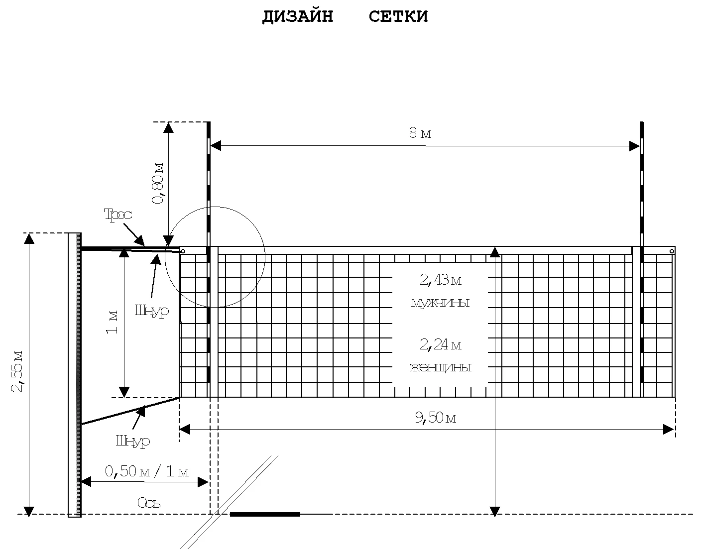 Высота и размеры волейбольной сетки для мужчин и женщин - - Блоги Sports.ru
