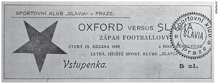 Билет на матч Славии с Окфордом