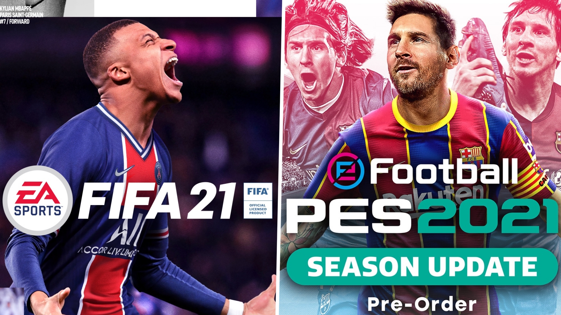 Pro Evolution Soccer 2021, FIFA 21, EA Sports, Konami