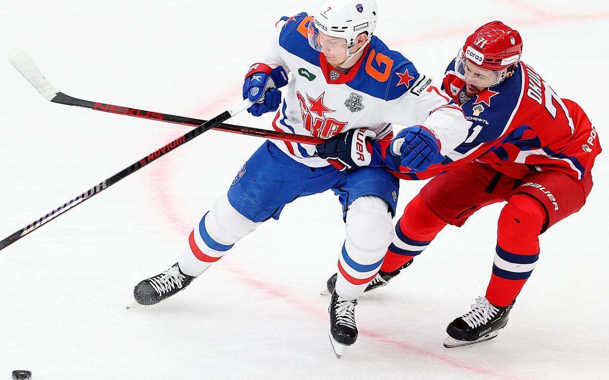 Фотография поста в ленте КХЛ: шансы СКА и ЦСКА на победу в матче регулярного чемпионата