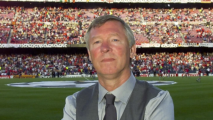 Sir Alex Ferguson at Camp Nou