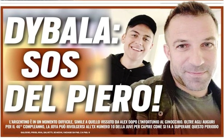 Дибала: «Дель Пьеро, SOS!». Заголовки Gazzetta, TuttoSport и Corriere за 10 ноября