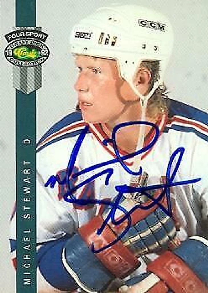 Michael Stewart autographed Hockey Card (Rangers) 1992 Classic Draft Pick #197 | eBay