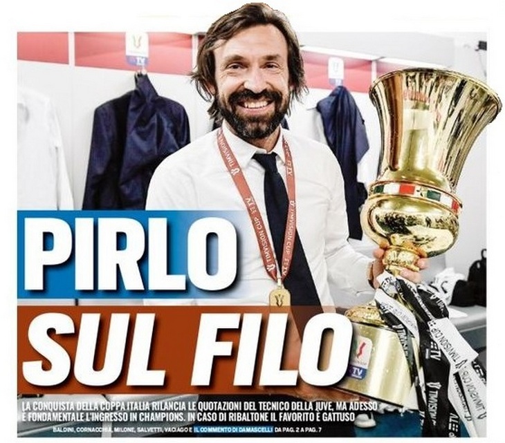 Пирло на волоске. Заголовки Gazzetta, TuttoSport и Corriere за 21 мая