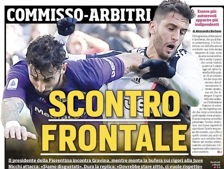 Лобовое столкновение. Заголовки Gazzetta, TuttoSport и Corriere за 4 февраля