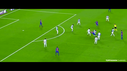messi's dribble GIF