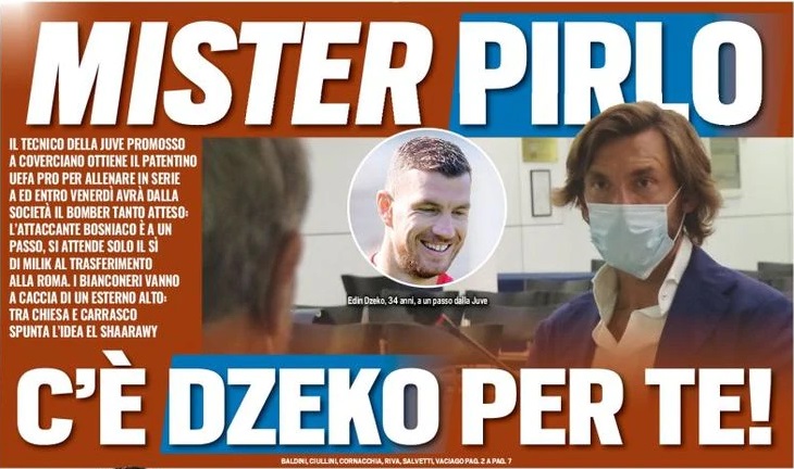 Мистер Пирло, есть Джеко для тебя. Заголовки Gazzetta, TuttoSport и Corriere за 15 сентября