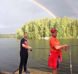 На сборе в Финляндии Даниил Апальков и Евгений Наумов сходили на рыбалку