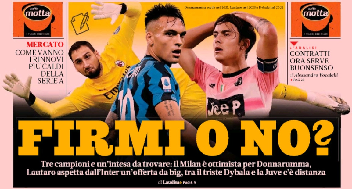 Подпишут или нет? Заголовки Gazzetta, TuttoSport и Corriere за 12 ноября
