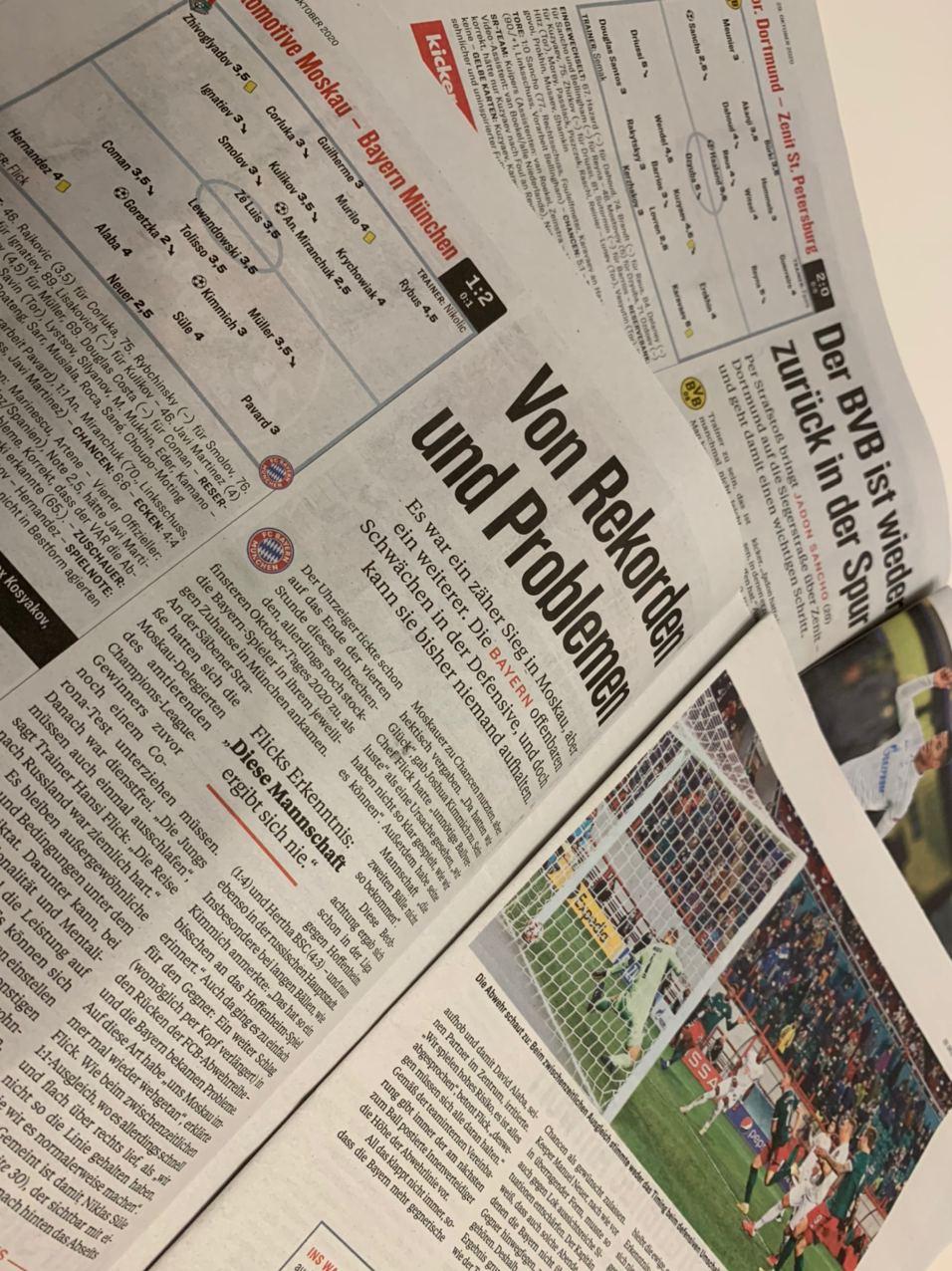 Немцы поставили оценки «Локо» и «Зениту» за матчи ЛЧ с «Баварией» и «Боруссией». Миранчук – лучший, Дзюба – худший