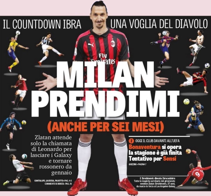 «Милан», возьми меня. Заголовки Gazzetta, TuttoSport и Corriere за 20 ноября