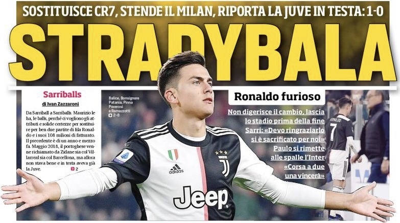 СверхДибала. Заголовки Gazzetta, TuttoSport и Corriere за 11 ноября