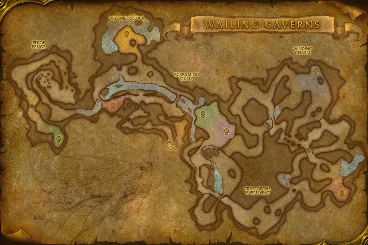 Карта Wailing Caverns (в игре ее нет)