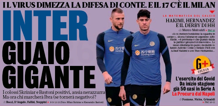 «Интер», гигантская беда. Заголовки Gazzetta, TuttoSport и Corriere за 8 октября