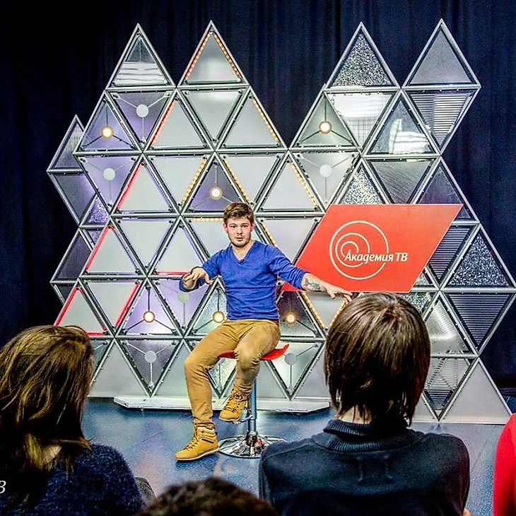 Никита на открытом мастер классе в Академии ТВ