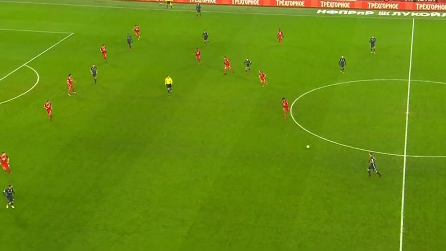 Расположение игроков &quout;Спартака&quout; во время атаки ЦСКА.