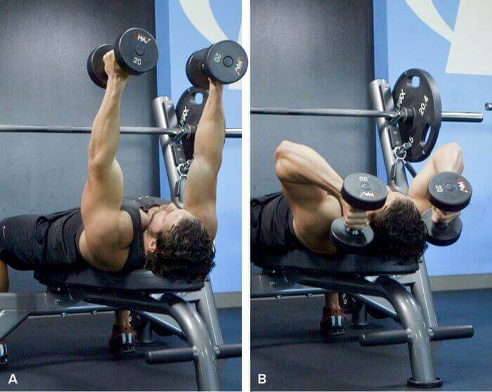 Dumbbell lying Triceps Extension