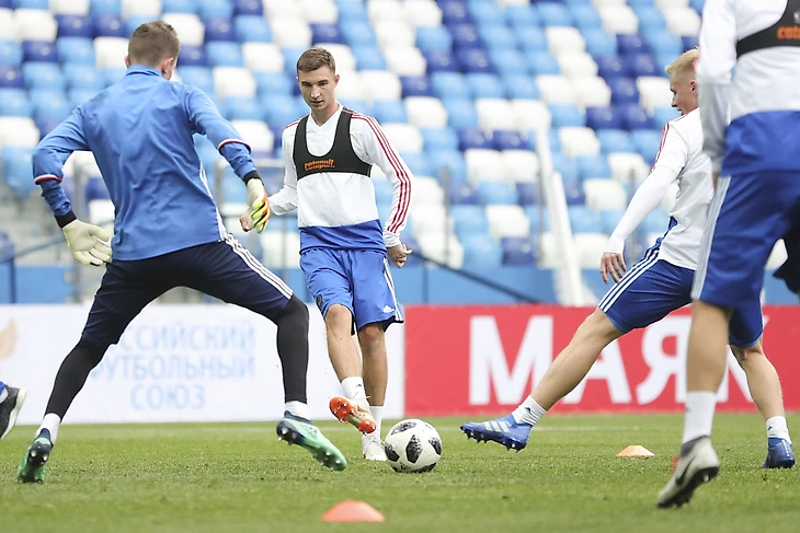 Тренировка сборной России