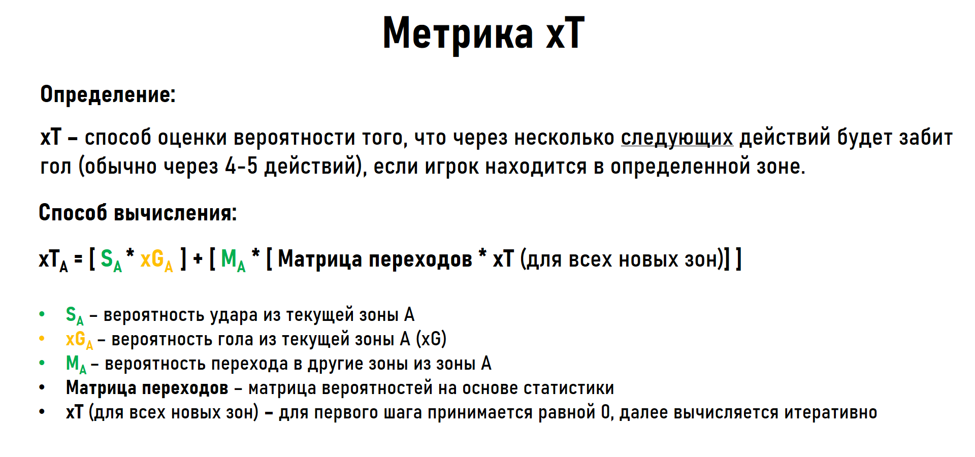 Цепи Маркова – еще один способ оценки эффективности действий футболистов на  поле. Фундамент метрик xT и Сontribution - ФутСай - Блоги Sports.ru