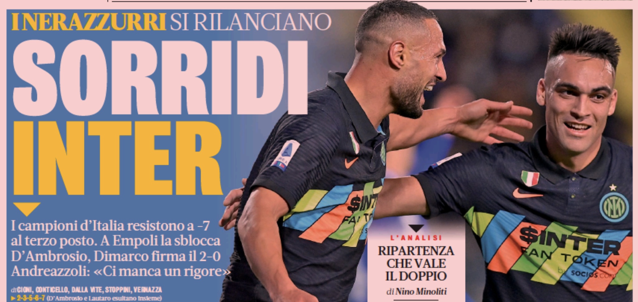 Улыбнись, «Интер». Заголовки Gazzetta, TuttoSport и Corriere за 28 октября