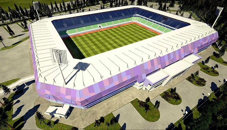 Проект футбольного стадиона в Новосибирске.