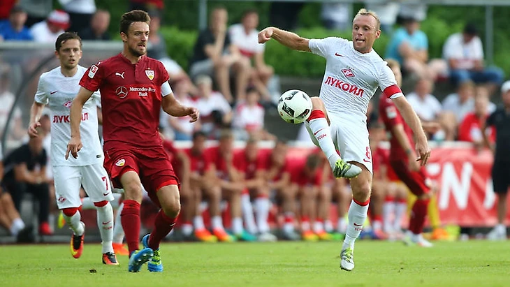 &quout;Не только арбитр, но и &quout;Штутгарт&quout; не особо горел желанием продолжать&quout;. Фото Александр СТУПНИКОВ, ФК &quout;Спартак&quout;