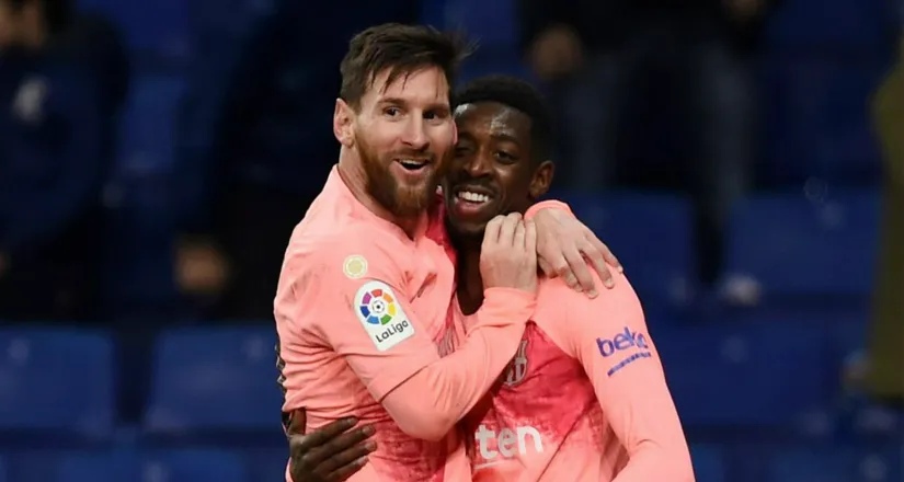 Усман Дембеле, Лионель Месси, Барселона