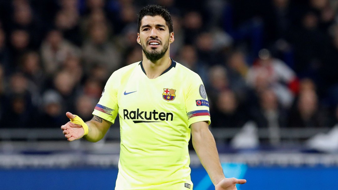 Луис Суарес, Лион, Барселона, Лига чемпионов УЕФА