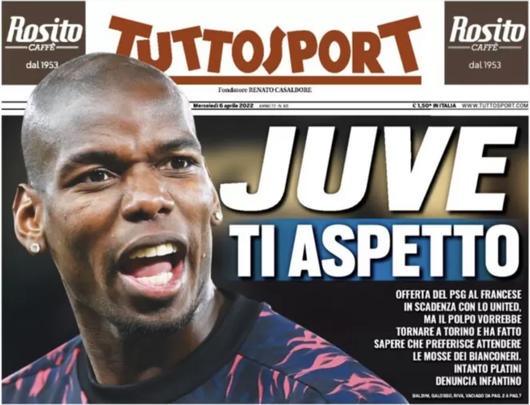 «Юве», жду тебя. Заголовки Gazzetta, TuttoSport и Corriere за 6 апреля
