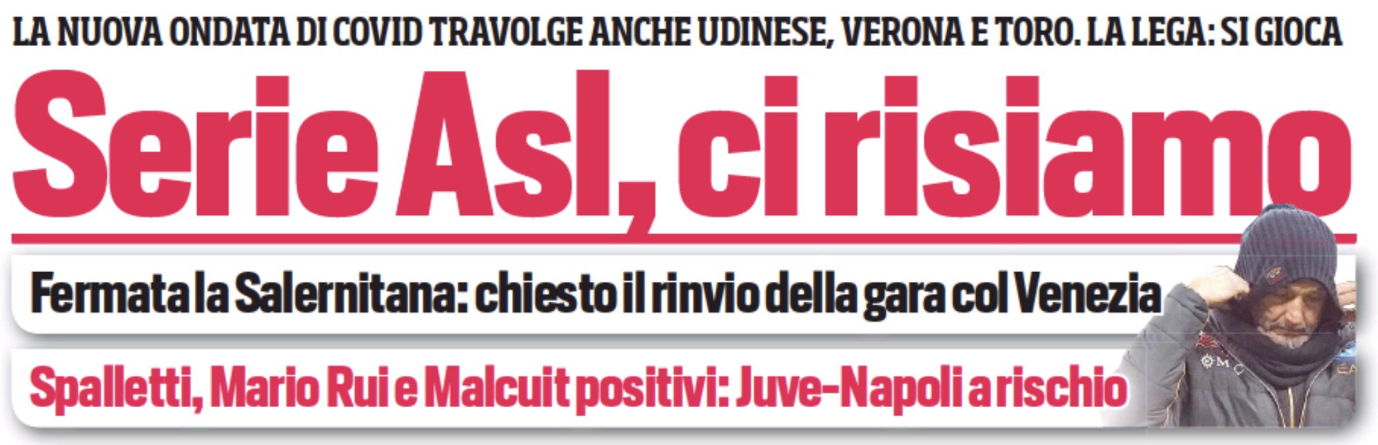 Серия ASL, это снова мы. Заголовки Gazzetta, TuttoSport и Corriere за 5 января