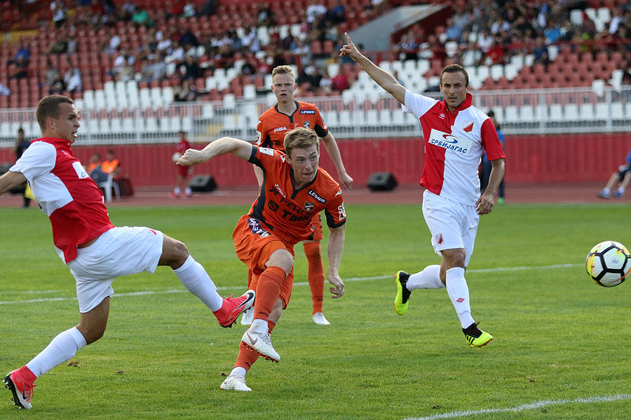 «Урал» уступил «Войводине» 1:2 (видеообзор)
