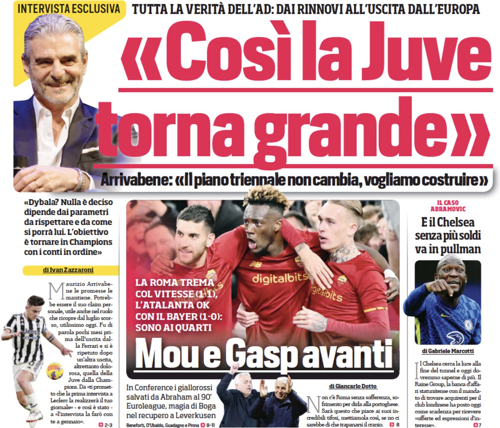 Так «Юве» вернётся к величию. Заголовки Gazzetta, TuttoSport и Corriere за 18 марта
